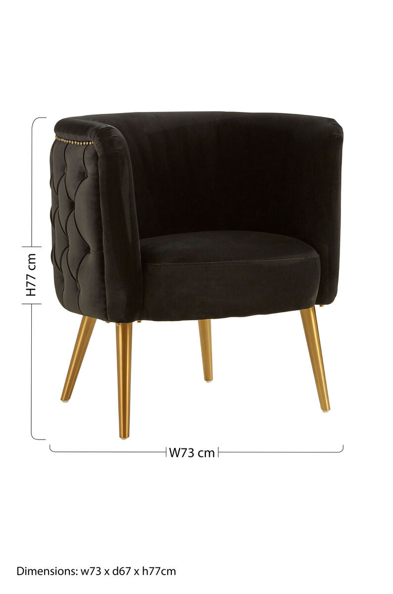 Manhattan Black Tub Chair - PN Home