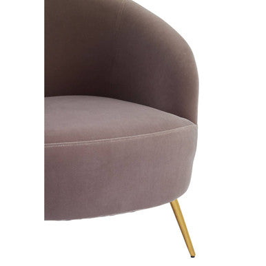 Manhattan Mink Velvet Armchair