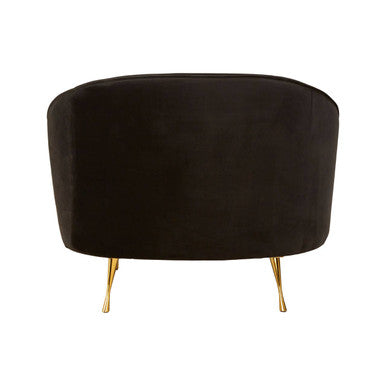 Manhattan Black Velvet Cocoon Chair - PN Home