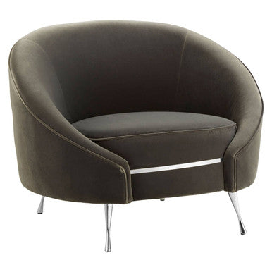 Manhattan Grey Velvet Cocoon Chair - PN Home