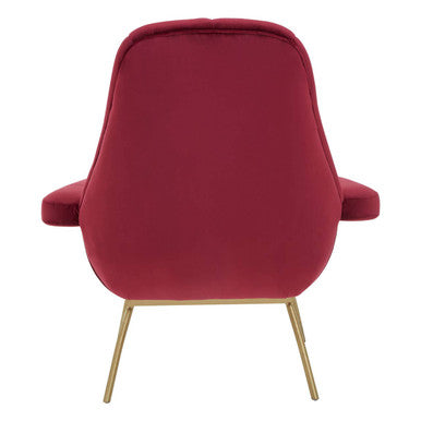 Billi Wine Velvet Lounge Chair - PN Home