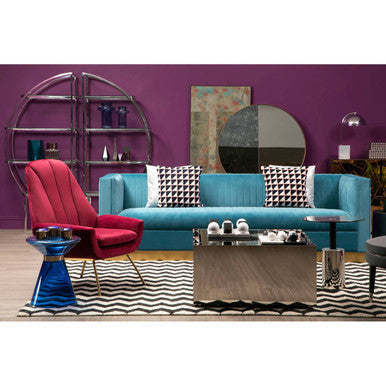 Billi Wine Velvet Lounge Chair - PN Home