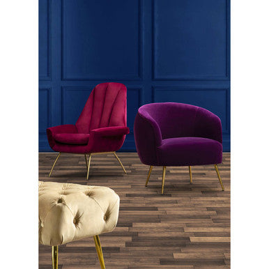 Billi Wine Velvet Lounge Chair - PN Home