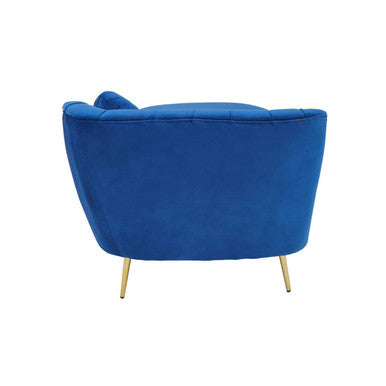 Felizia Midnight Blue Velvet Left Arm Chaise Longue - PN Home