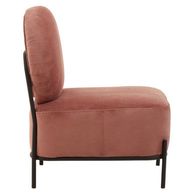 Haya Dusky Rose Velvet Chair