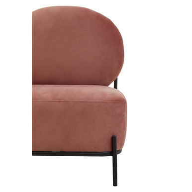 Haya Dusky Rose Velvet Chair