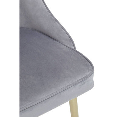Demi Grey Velvet Dining Chair - PN Home