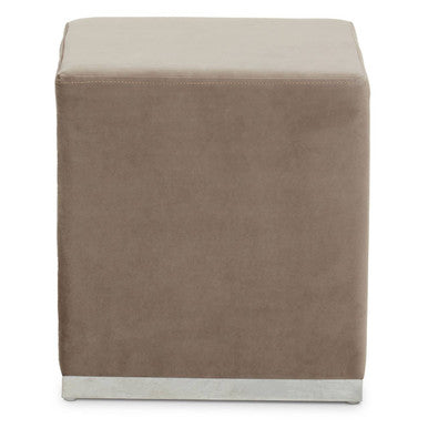 Hagen Mink Velvet Square Stool