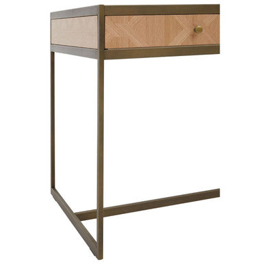 Grenoble Oak Veneer 2 Drawer Desk - PN Home