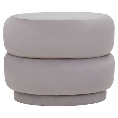Hartford Mink Velvet Oval Stool