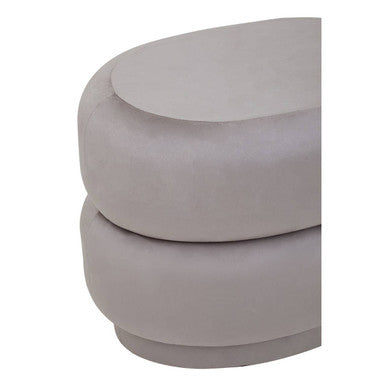 Hartford Mink Velvet Oval Stool