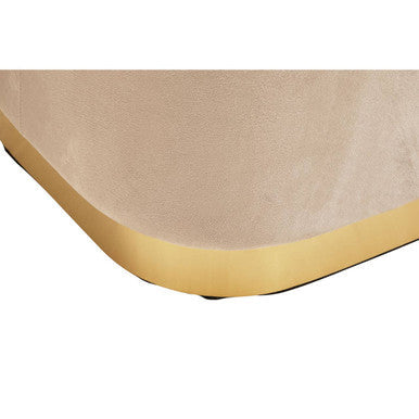 Hartford Mink Velvet Stool with Matte Gold Base