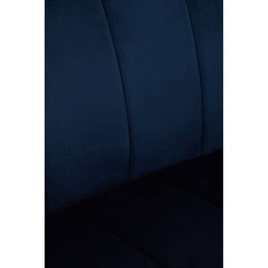 2 Seater Midnight Blue Velvet Sofa, Siena - PN Home