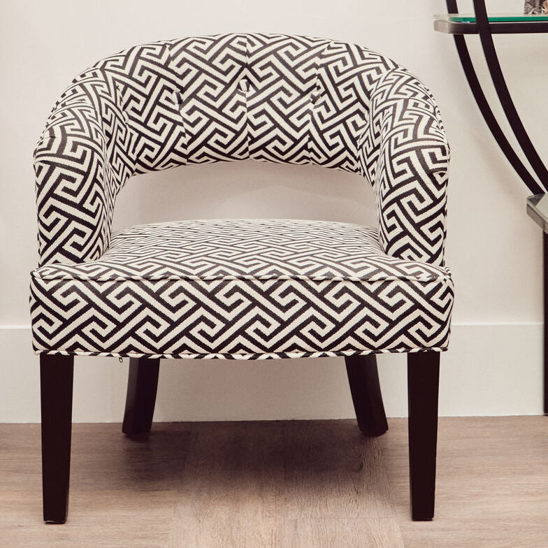 Regents Park Greek Key design Cutout Lounge Chair - PN Home