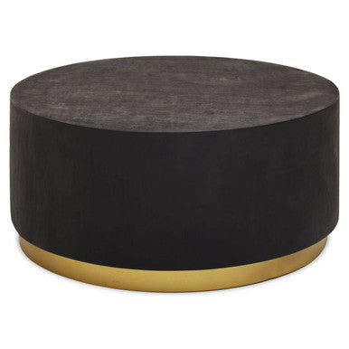 Naro Black And Gold Concrete Look Coffee Table - PN Home