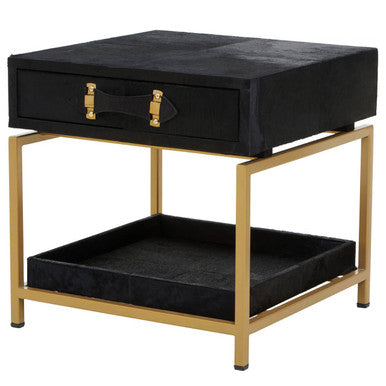 Kensington Townhouse Hair On Hide Bedside Table