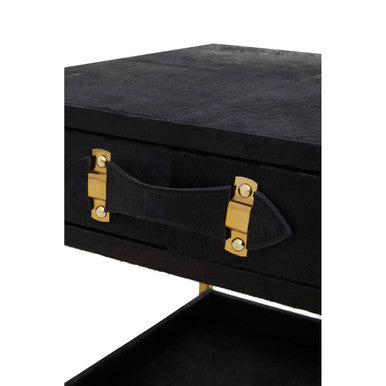 Kensington Townhouse Hair On Hide Bedside Table