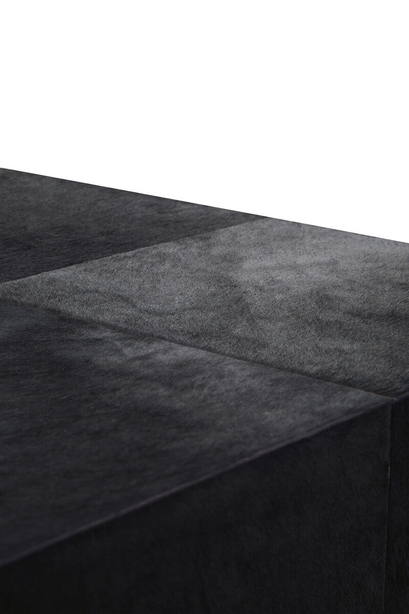 Kensington Townhouse Hair On Leather Bedside Table