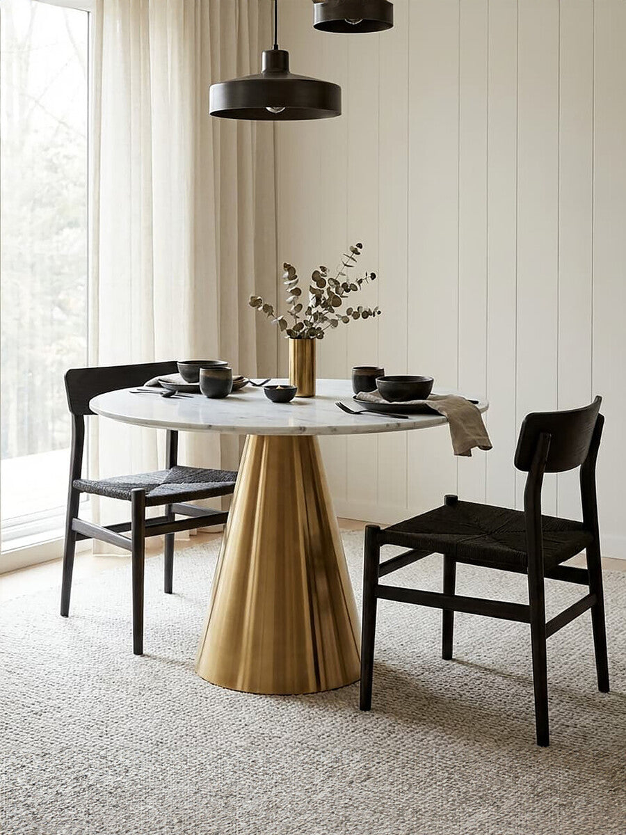 Azalea White Marble Top Dining Table - PN Home