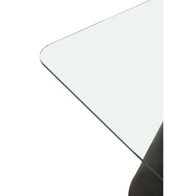 Azalea Square Clear Glass Top Dining Table - PN Home