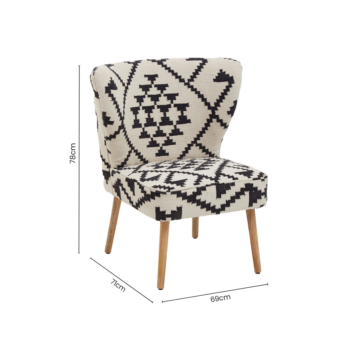 Cefena Berber Style Mango Wood Chair - PN Home