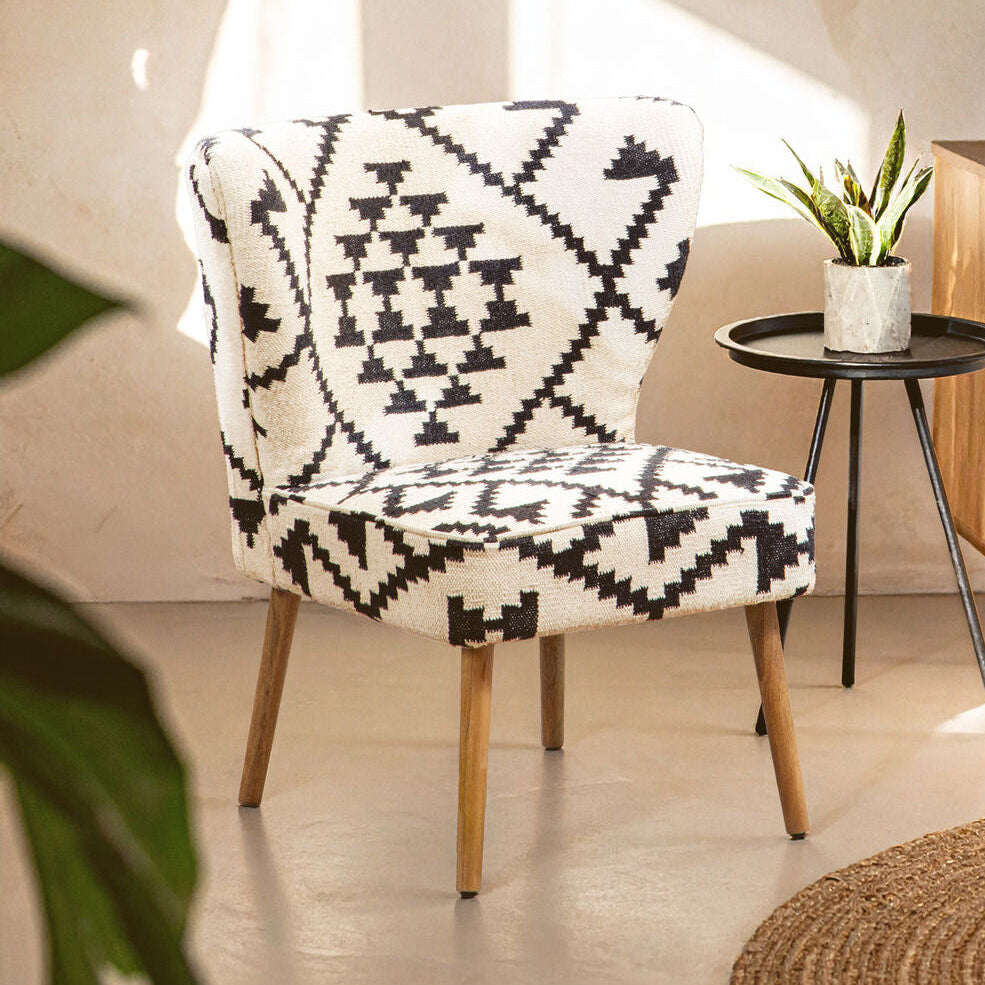 Cefena Berber Style Mango Wood Chair - PN Home