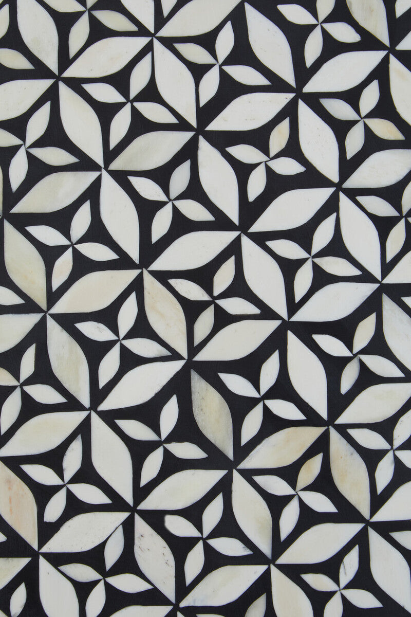 Fusion Round Bone Inlay Coffee Table With Gold Base - PN Home