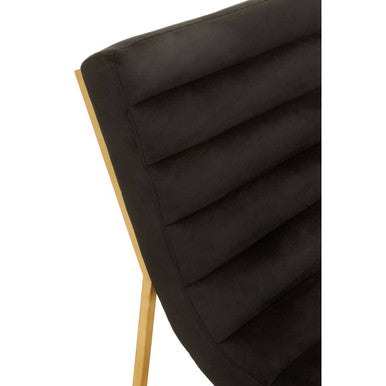 Vogue Black and Gold Lounge Chair - PN Home