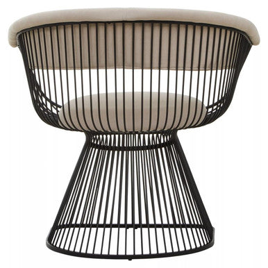 Vogue Mink Velvet and Black Frame Chair - PN Home