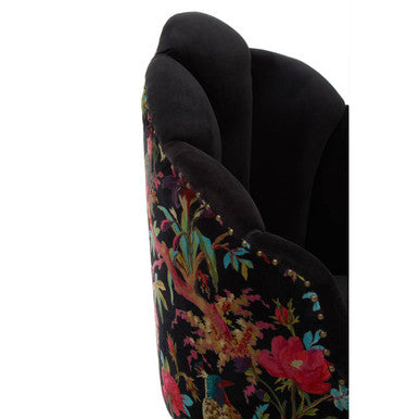 Cefena Peacock Design Scalloped Chair