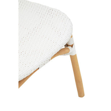 Manado Natural and White Rattan Dining Chair - PN Home