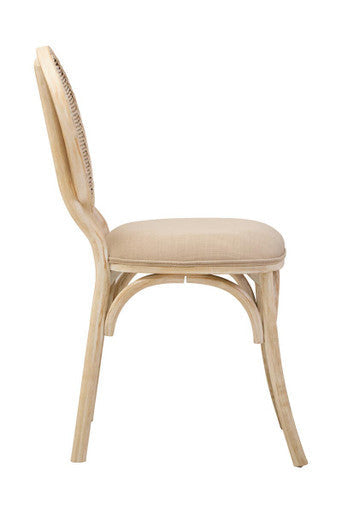 Cebu White Wash Elm Wood Dining Chair - PN Home