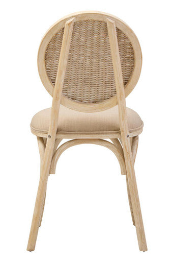 Cebu White Wash Elm Wood Dining Chair - PN Home