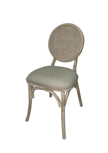 Cebu White Wash Elm Wood Dining Chair - PN Home