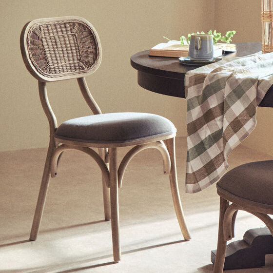 Cebu Grey Wash Elm Wood Dining Chair - PN Home
