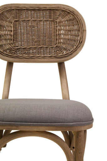 Cebu Grey Wash Elm Wood Dining Chair - PN Home