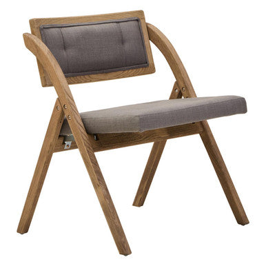 Cebu Grey Wash Elm Wood Folding Chair - PN Home