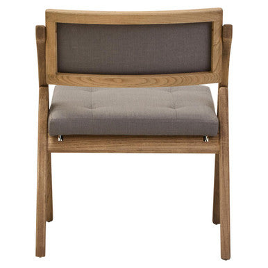Cebu Grey Wash Elm Wood Folding Chair - PN Home