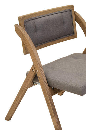 Cebu Grey Wash Elm Wood Folding Chair - PN Home