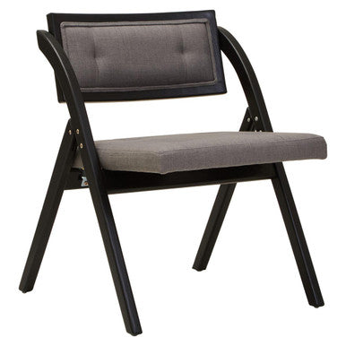Cebu Grey and Black Elm Wood Folding Chair - PN Home