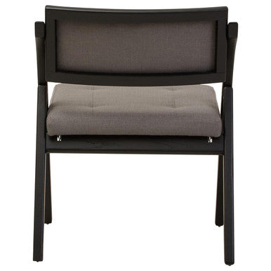 Cebu Grey and Black Elm Wood Folding Chair - PN Home