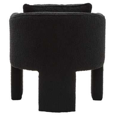 Ozzero Black Boucle Curved Armchair - PN Home