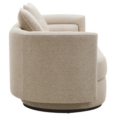 Oratino Ivory Linen Fabric 3 Seater Sofa