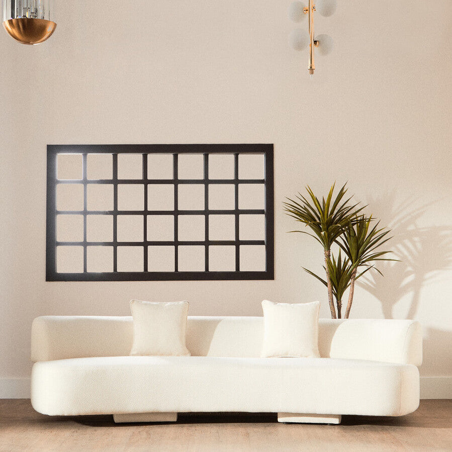 3 Seater Cream Linen Sofa, Ozzano - PN Home