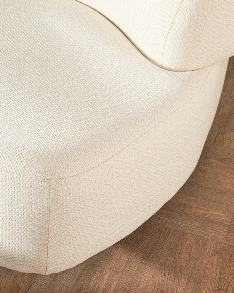 Ozzano Cream Linen Fabric 3 Seater Sofa