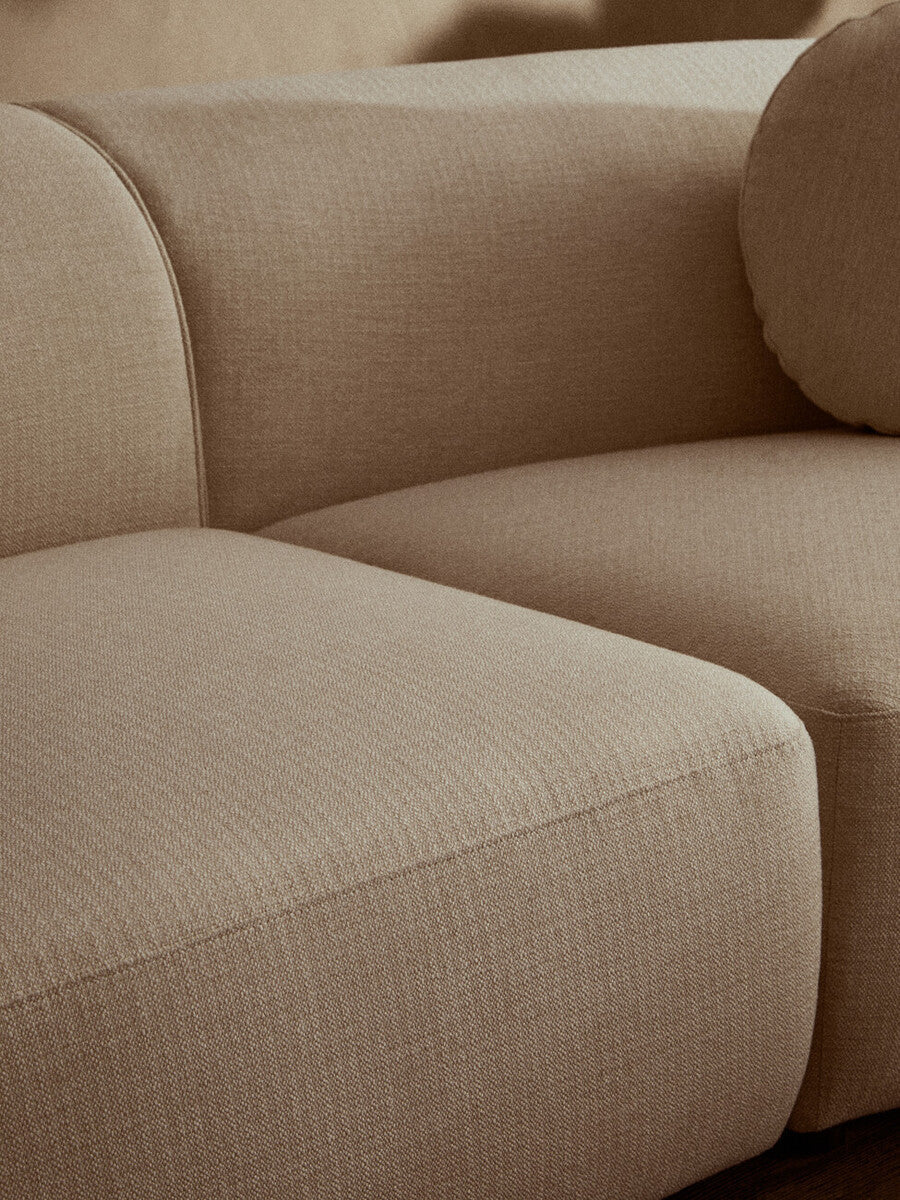 Ovada Cream Linen Fabric 3 Seater Sofa