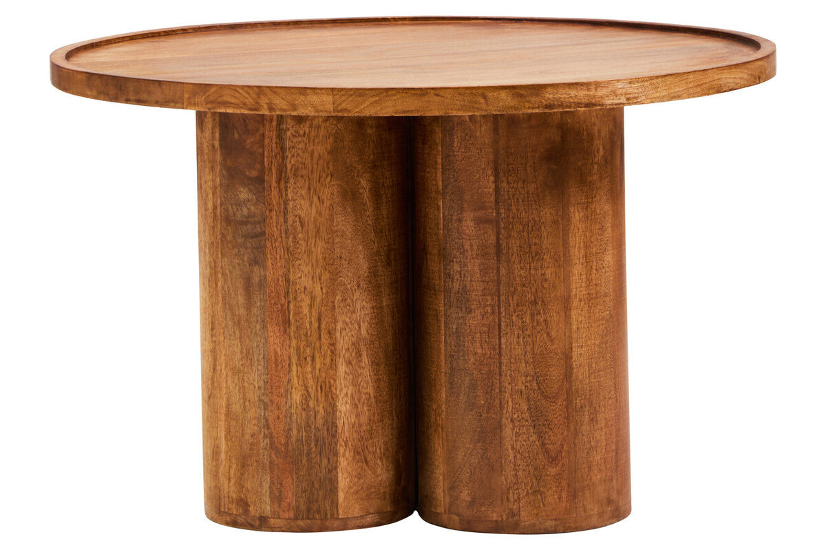Walsa Natural Mango Wood Column Detail Coffee Table - PN Home