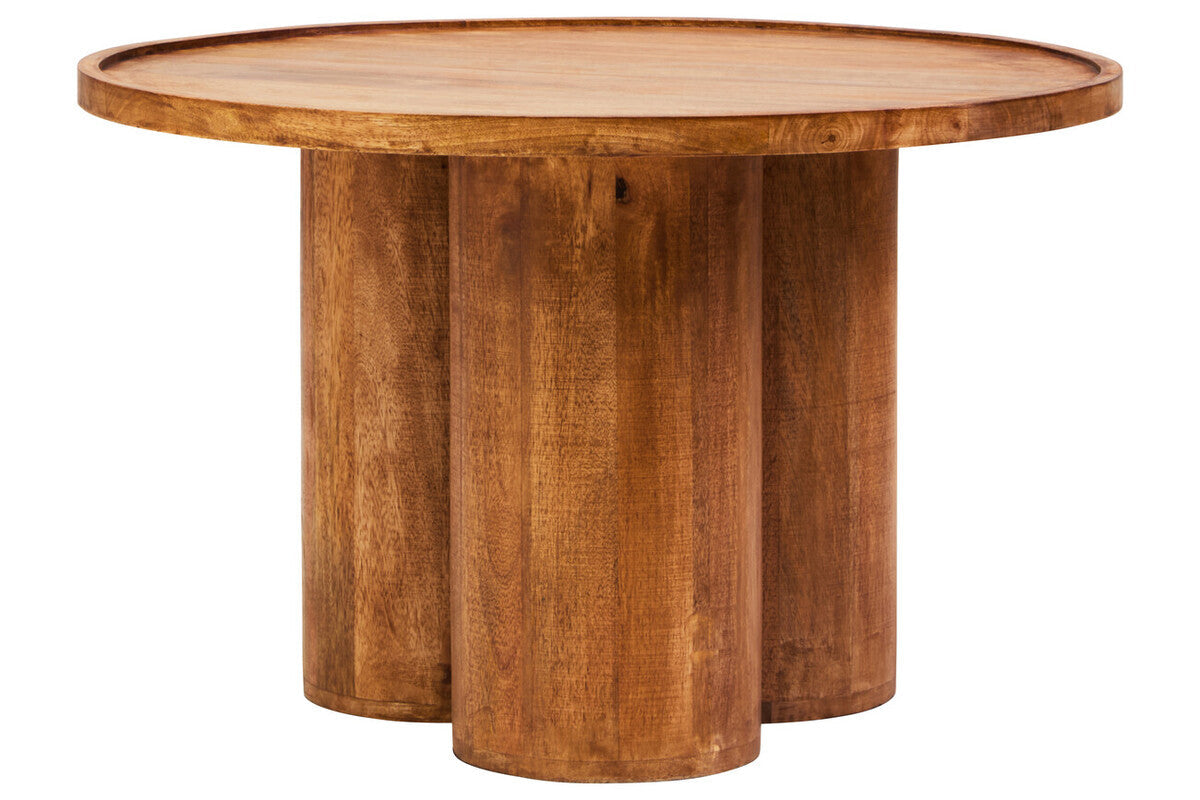 Walsa Natural Mango Wood Column Detail Coffee Table - PN Home