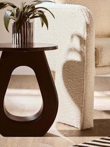 Walsa Black Finish Mango Wood Accent Table