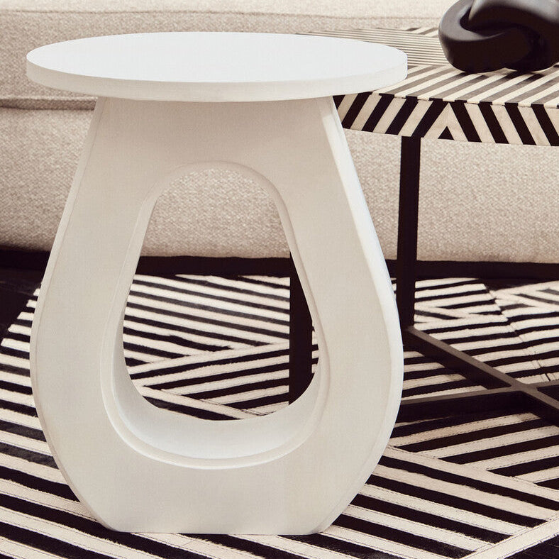 Walsa Whitewash Mango Wood Accent Table - PN Home